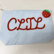 Personalised Seersucker Makeup Bag