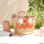 Personalised Straw Tote Bag