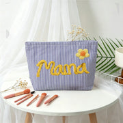 Personalised Seersucker Makeup Bag