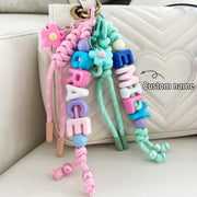 Custom Braided & Beaded Bag Charm