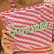 Personalised Seersucker Makeup Bag