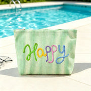 Personalised Seersucker Makeup Bag