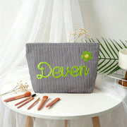 Personalised Seersucker Makeup Bag