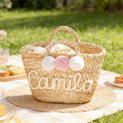 Personalised Straw Tote Bag