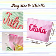 Personalised Seersucker Makeup Bag