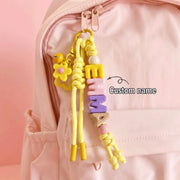 Custom Braided & Beaded Bag Charm