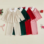 Toddler Baby Girls Christmas Long Sleeve Tops and Pants Set