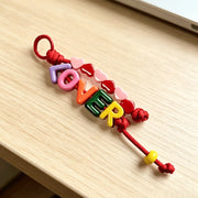 Custom Braided & Beaded Bag Charm