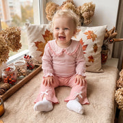 Toddler Kids Girls Fall Stripe Tops and Flare Pants Set