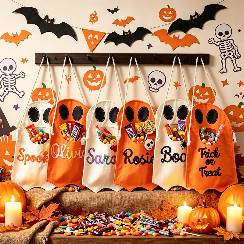 Halloween Ghost Trick-or-Treat Candy Storage Basket