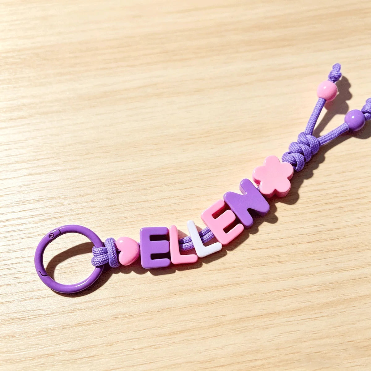 Custom Braided & Beaded Bag Charm