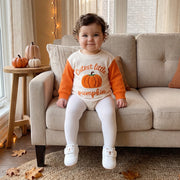 Toddler Baby Boys Girls Halloween Romper Pumpkin Embroidery