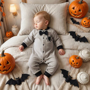 Baby Boys Halloween Jumpsuit Spider Embroidery