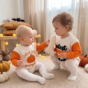 Toddler Baby Boys Girls Halloween Romper Pumpkin Embroidery
