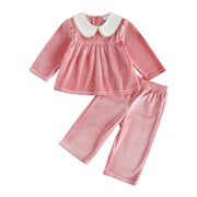Toddler Baby Girls Christmas Long Sleeve Tops and Pants Set
