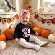 Baby Girls Halloween Romper and Headband Set Ghost Embroidery