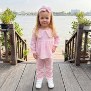Toddler Baby Girls Plaid Tops and Pants Set with Headband