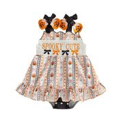 Baby Girls Halloween Romper Dress Embroidery