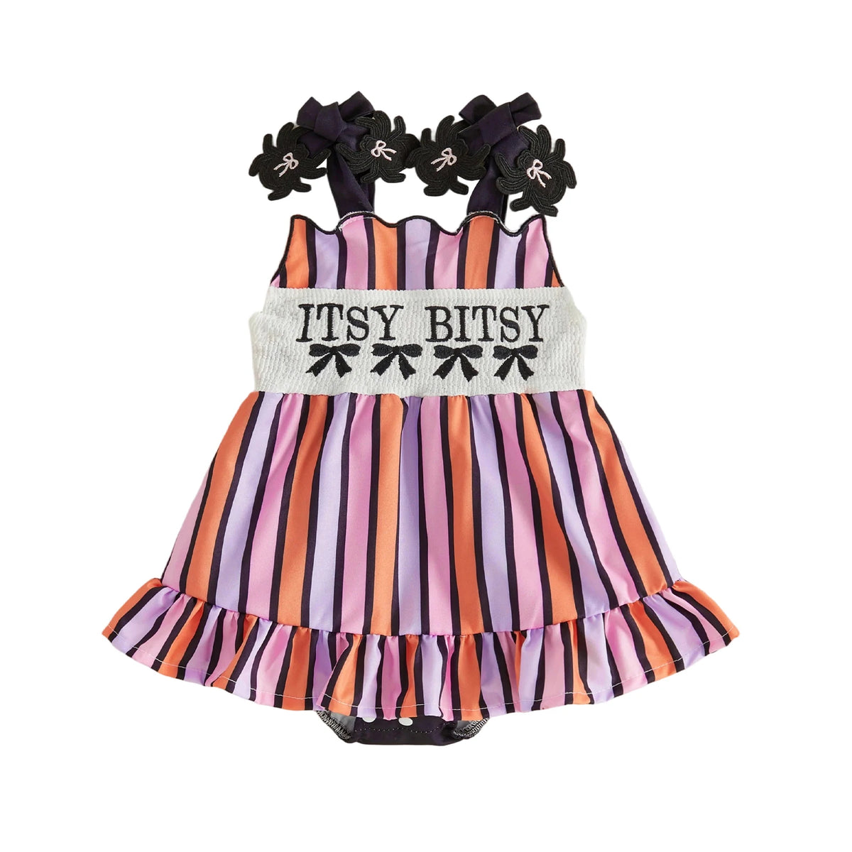 Baby Girls Halloween Romper Dress Embroidery