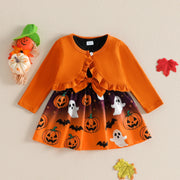 Toddler Girls Halloween Dress and Coat Set