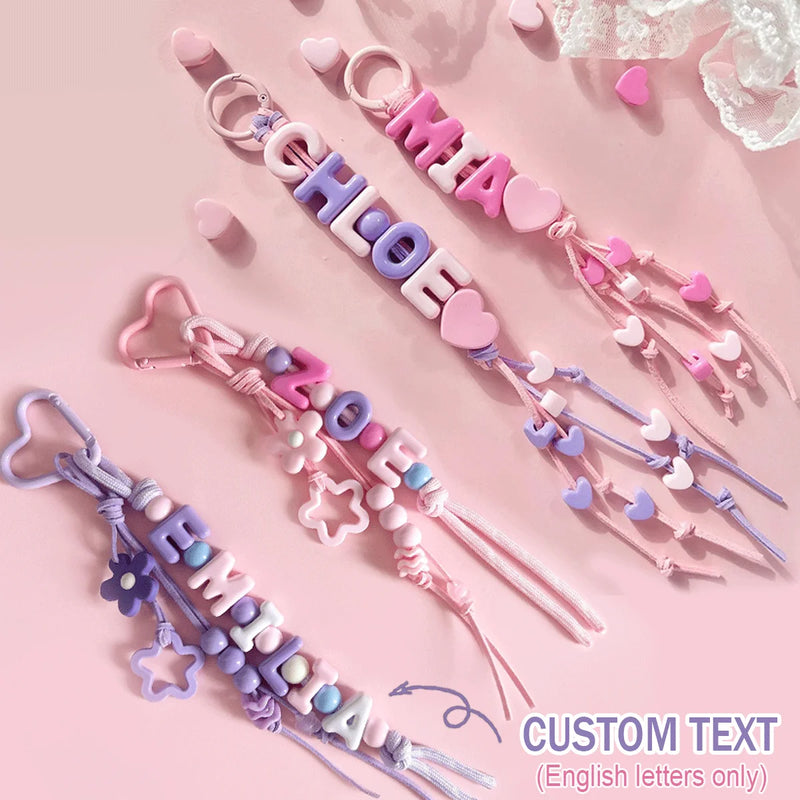 Custom Braided & Beaded Bag Charm