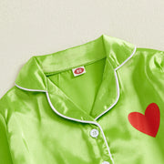 Kids Christmas Satin Pajamas and Pants Set