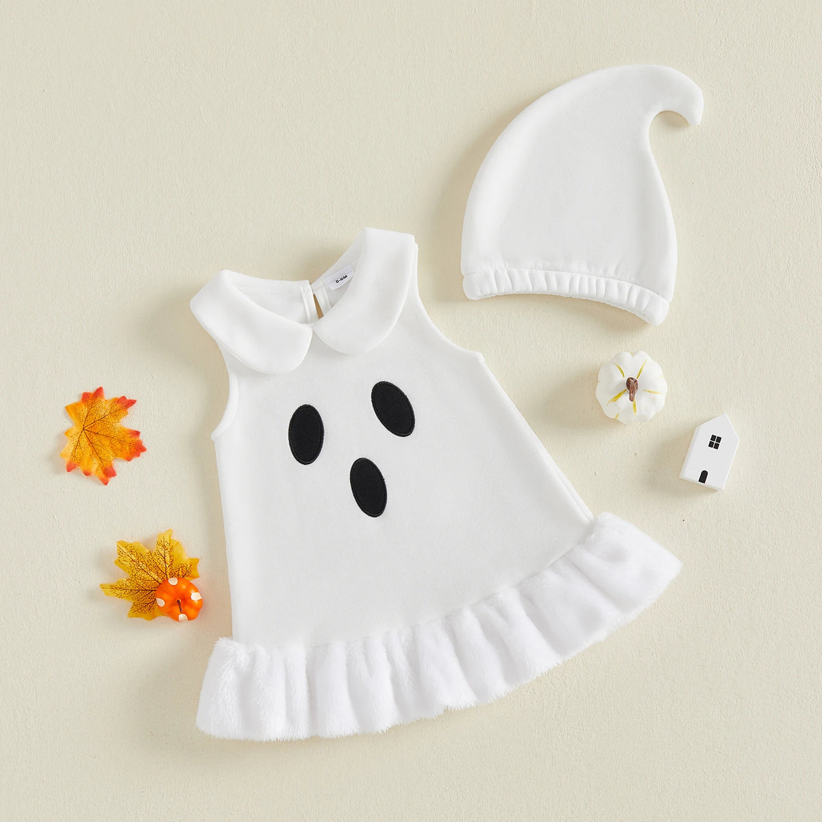 Toddler Kids Girls Halloween Velvet Dress and Hat Set