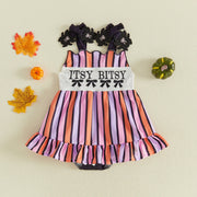 Baby Girls Halloween Romper Dress Embroidery