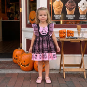 Toddler Kids Girls Halloween Dress Pumpkin Applique