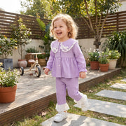 Toddler Girls Fall Shirt and Flare Pants Set