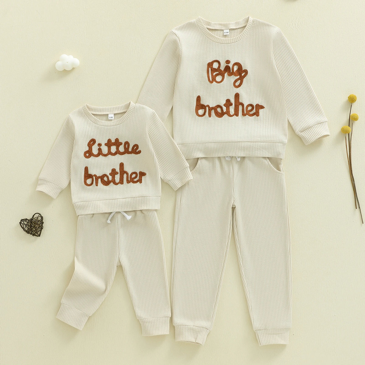 Toddler Boys Sweatshirt and Pants Set Embroidery