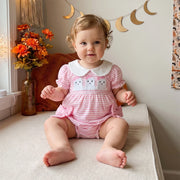 Baby Girls Halloween Romper Ghost Embroidery