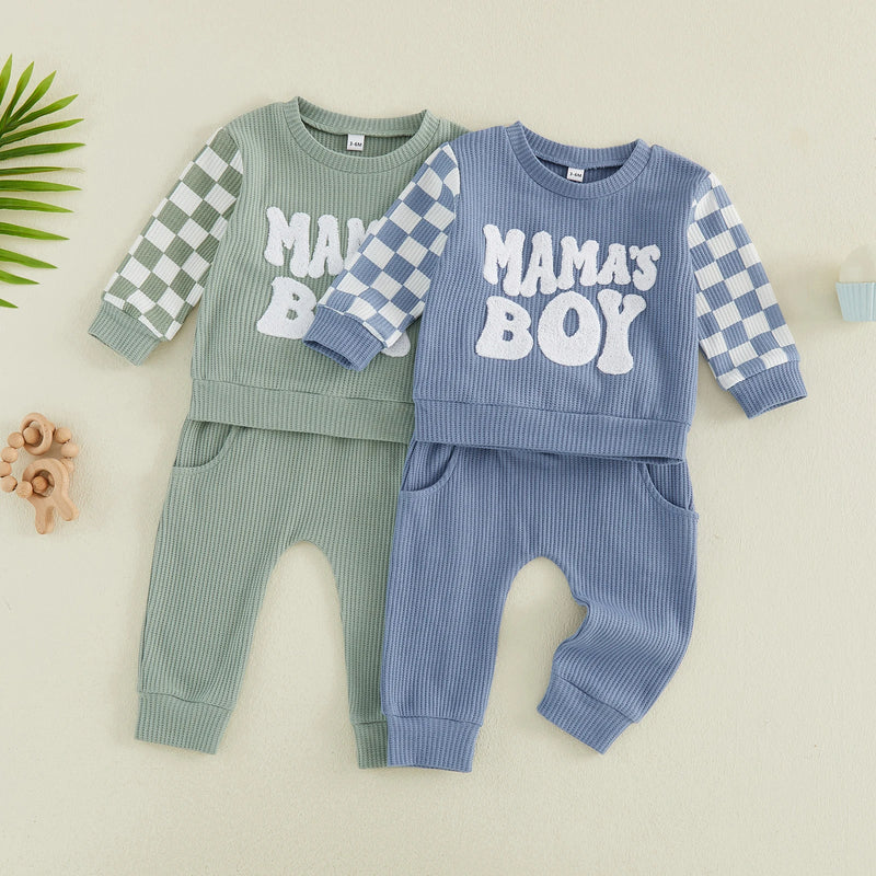 Toddler Boys Sweatshirt and Pants Set Embroidery