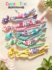 Custom Braided & Beaded Bag Charm