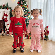 Toddler Girls Christmas Sweatshirt and Pants Set