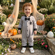 Baby Boys Halloween Jumpsuit Spider Embroidery
