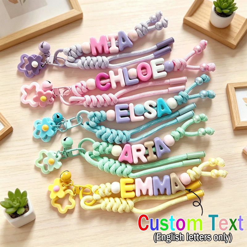 Custom Braided & Beaded Bag Charm