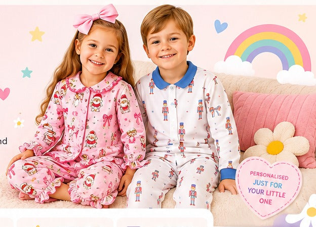 Children wearing Daisy and Doodle pyjamas
